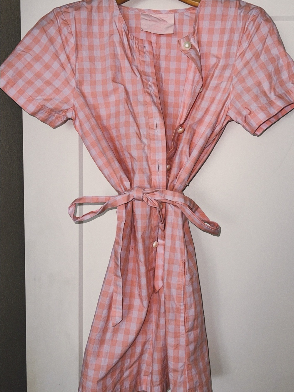 ban.do Pink Gingham romper